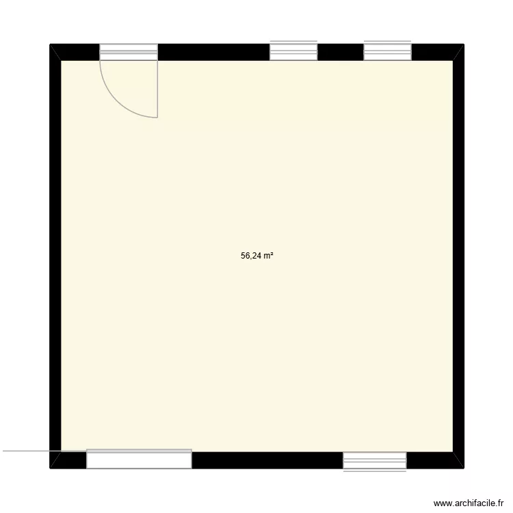 TP HLGA. Plan de 1 Pièce et 56 m² TP HLGA. Plan de 1 Pièce et 56 m²
