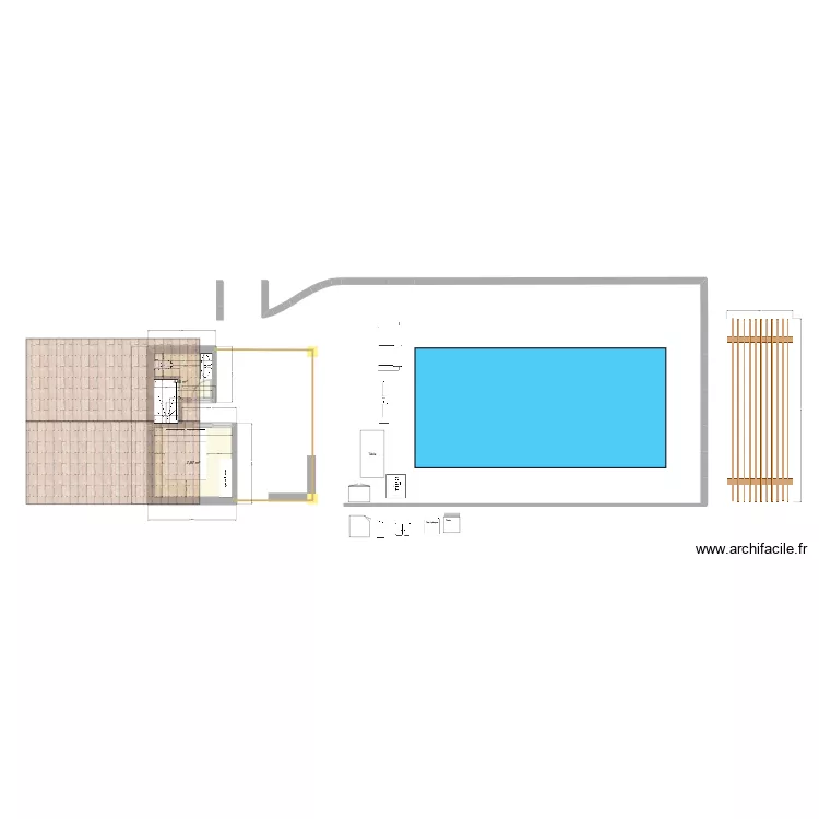 Pool house - V3 - test. Plan de 