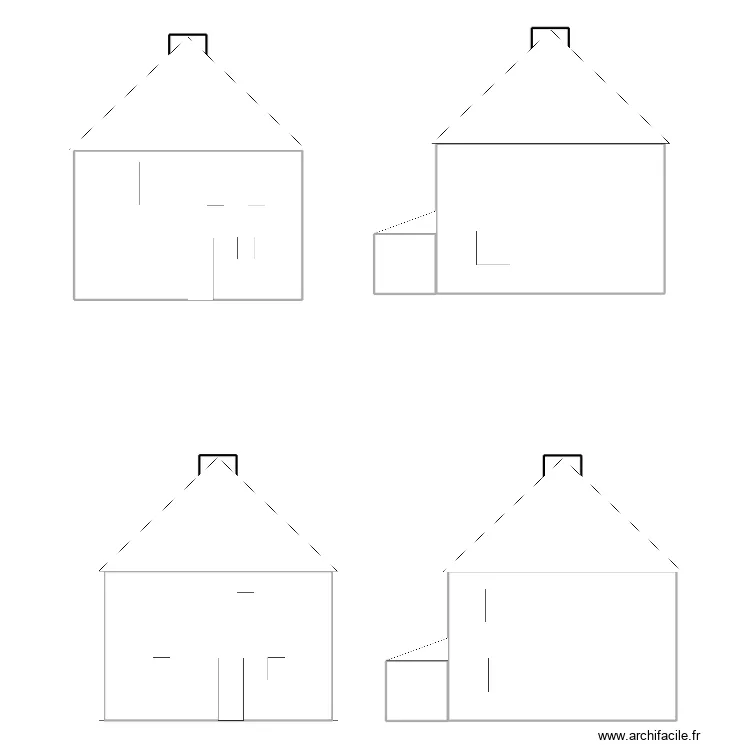 facade est ouest. Plan de 