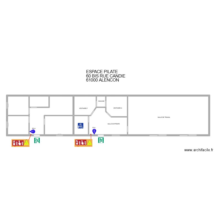 ETAP PILAT ALENCON. Plan de 11 pièces et 156 m2