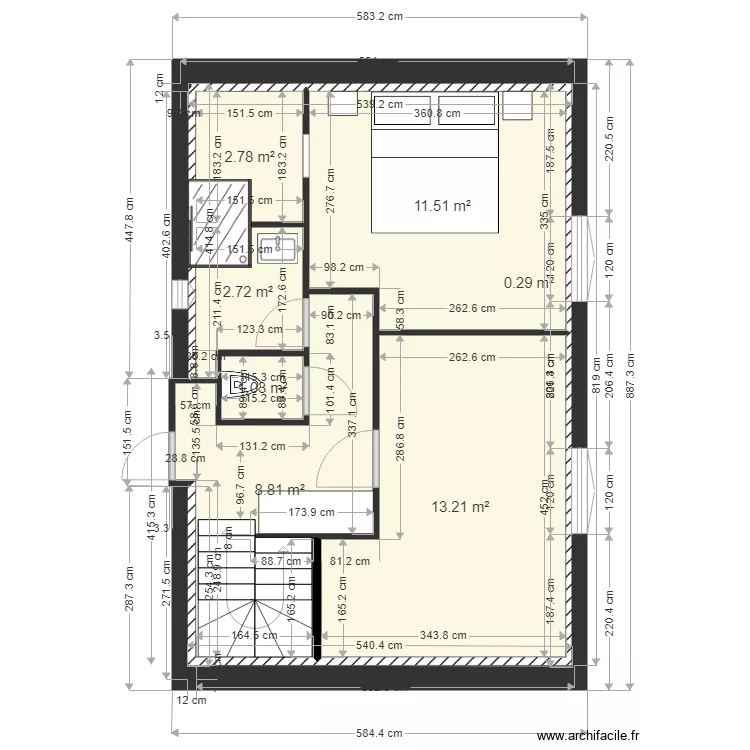natacha surelevation 2026-15. Plan de 22  et 336 m²