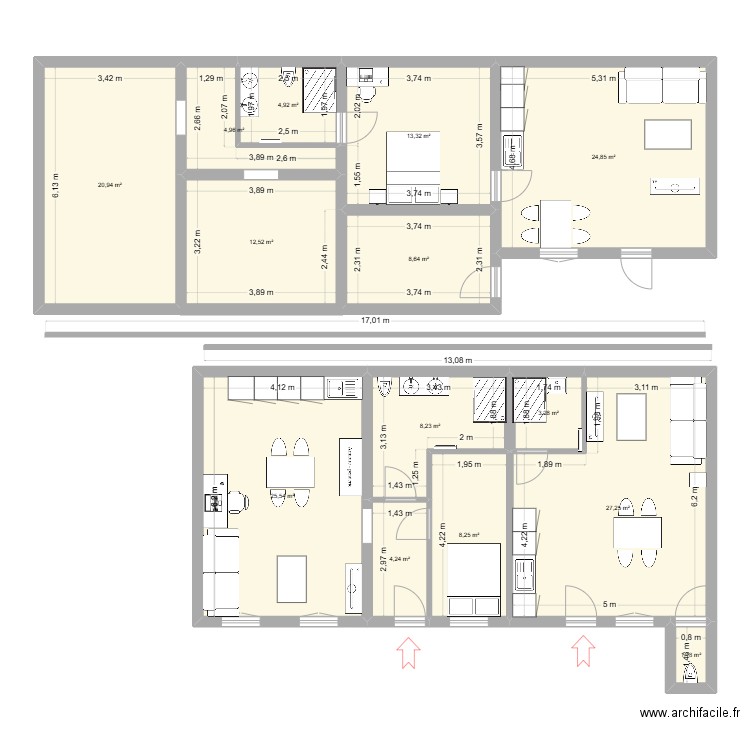 maison fenouillet test. Plan de 14 pièces et 168 m2