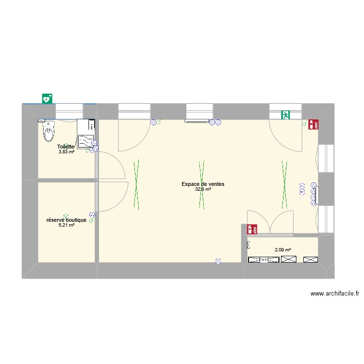 accueil citadelle 12.2024. Plan de 4 pièces et 44 m2