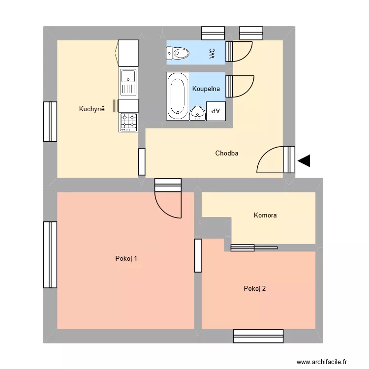 Chopinova 128, byt 8. Plan de 13  et 179 m²