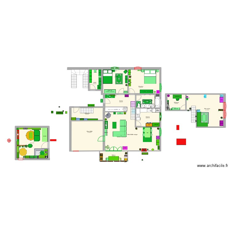Appartement Ruppoldsried_nouveaux seb room. Plan de 16 pièces et 199 m2