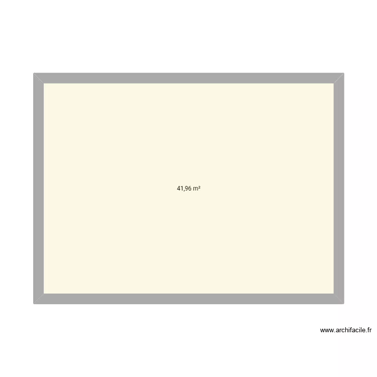 Plan bungalow. Plan de 1  et 42 m²