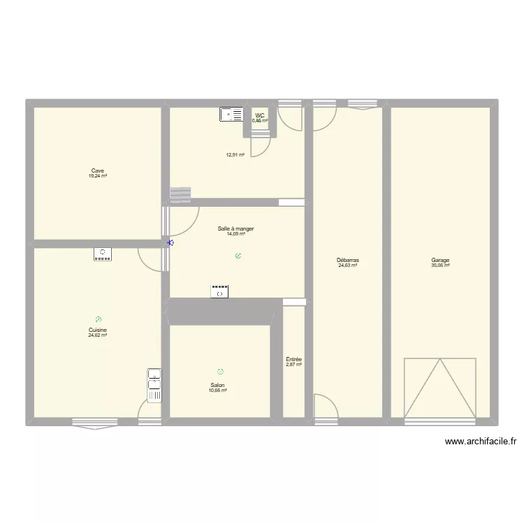 beho rdc. Plan de 9 pièces et 145 m²