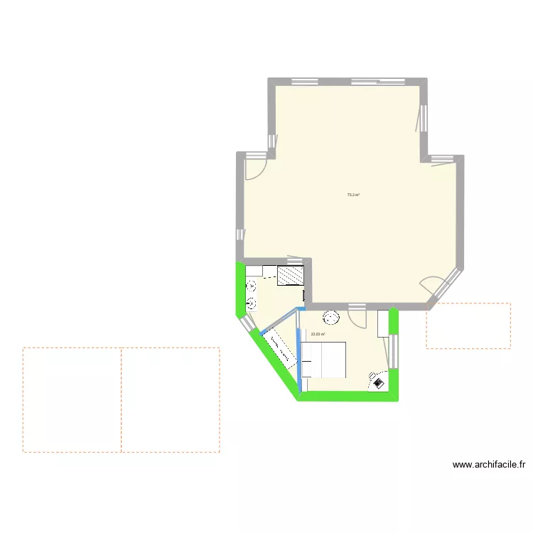 1 étage chambres. Plan de 1 étage chambres. Plan de