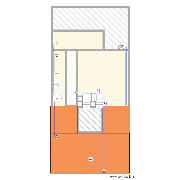 saint jean extérieur plomberie. Plan de 6 pièces et 257 m2