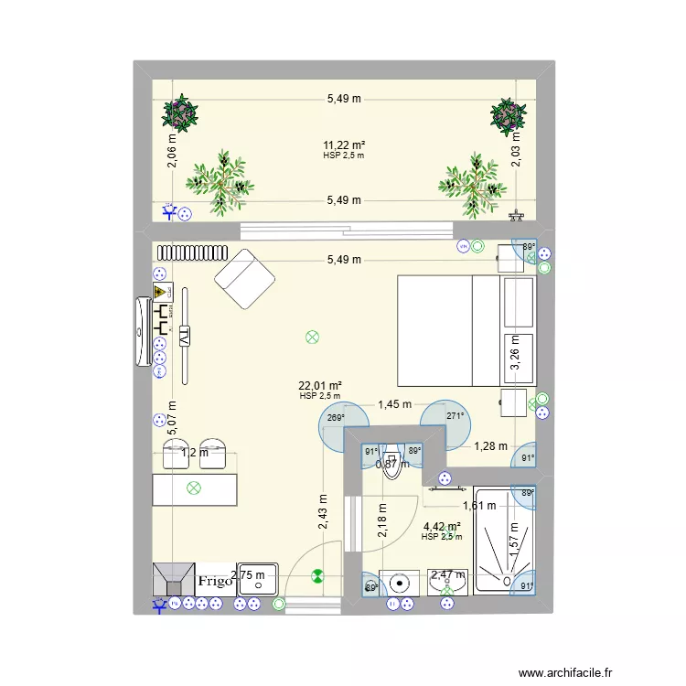 Studio 2025. Plan de 