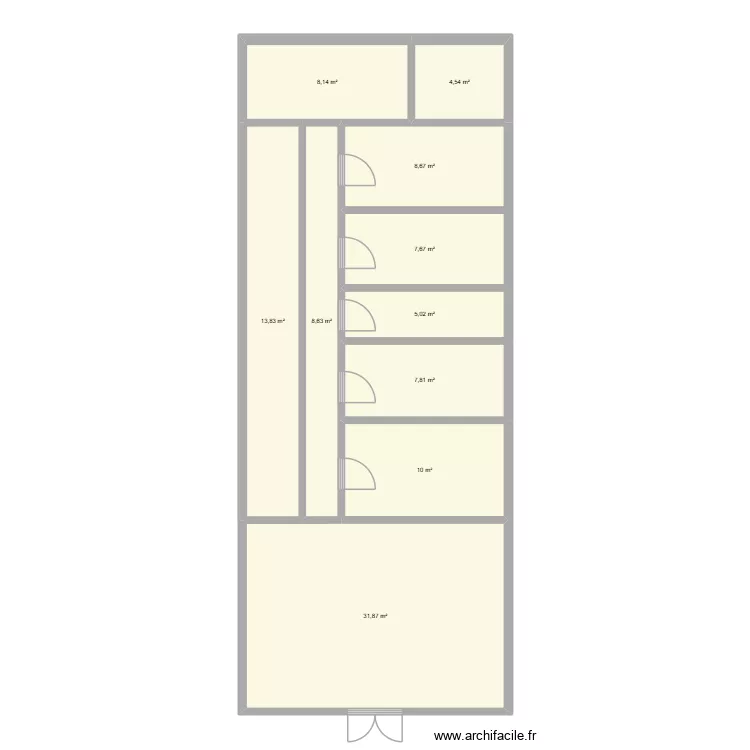 Local pro. Plan de 10  et 106 m²