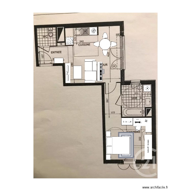 Appart n°1. Plan de 0 pièce et 0 m2