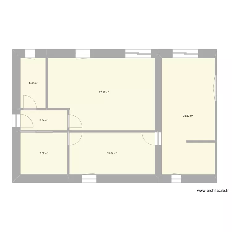 CHAMBRE RDC. Plan de 