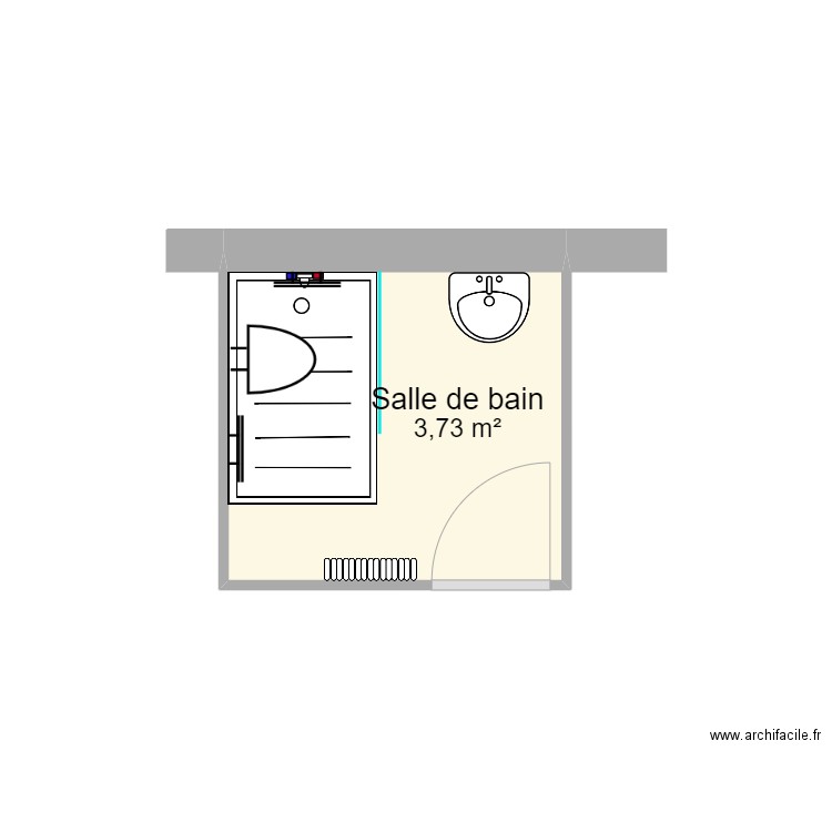 BARTHOLIN. Plan de 1 pièce et 4 m2