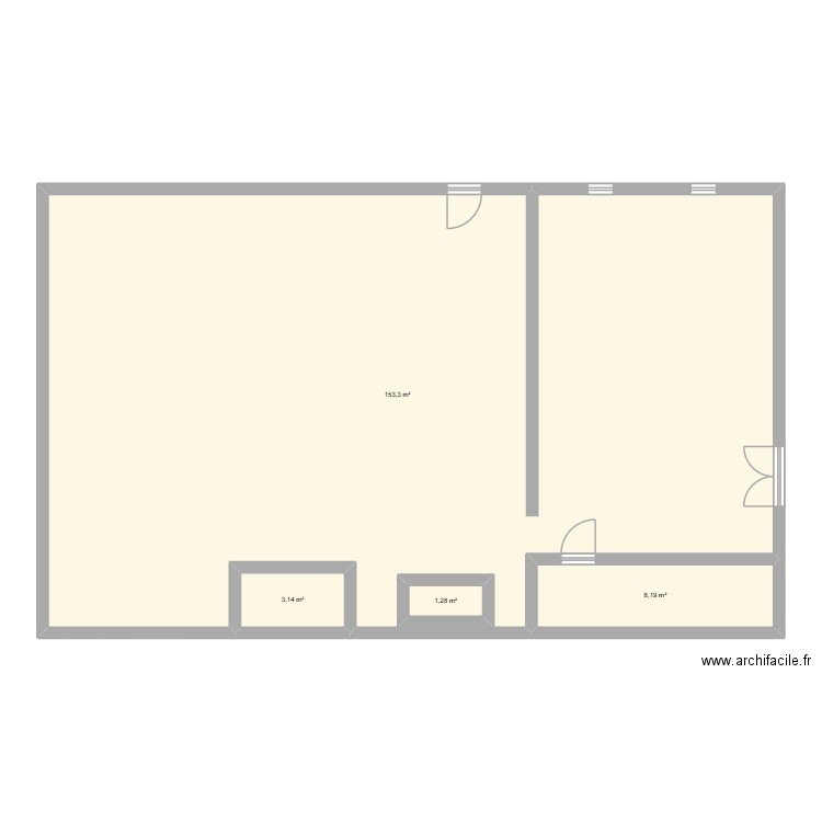 plan de masse boutique. Plan de 4 pièces et 169 m2