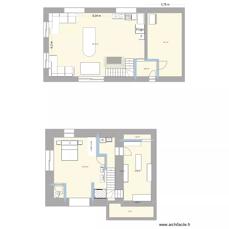 queige. Plan de 10 pièces et 136 m² queige. Plan de 10 pièces et 136 m²