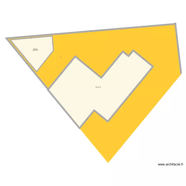Carbet &agrave; dimensions d&eacute;finitives 08 2024 . Plan de 