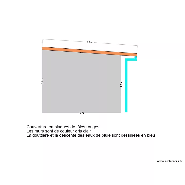 DP04 - Plan de côté abri de jardin parking (face est). Plan de DP04 - Plan de côté abri de jardin parking (face est). Plan de