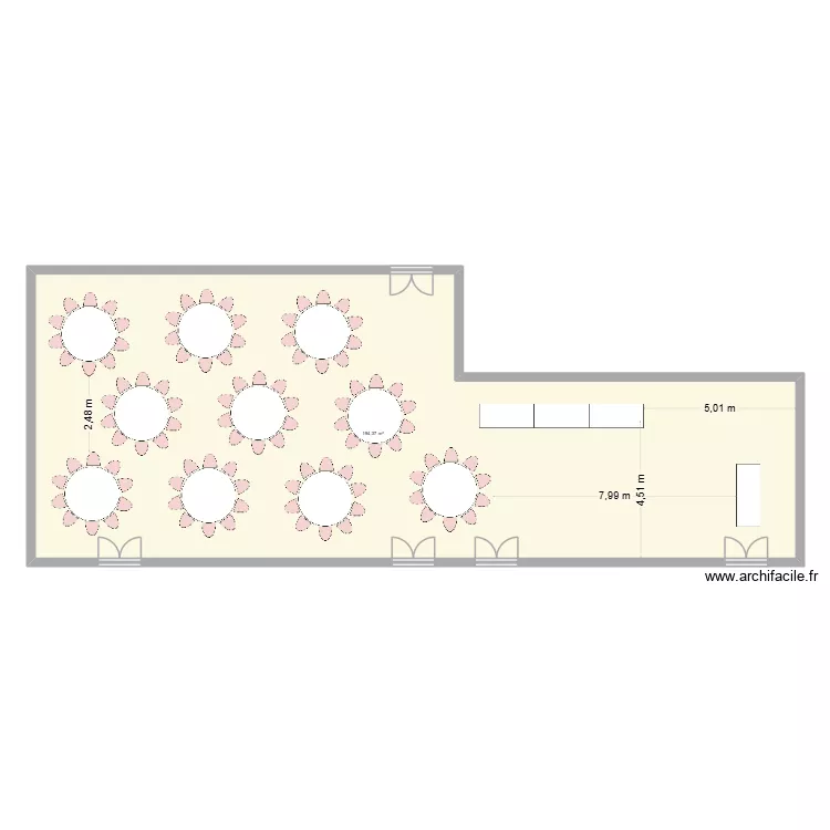 MARIAGE. Plan de 1  et 194 m²