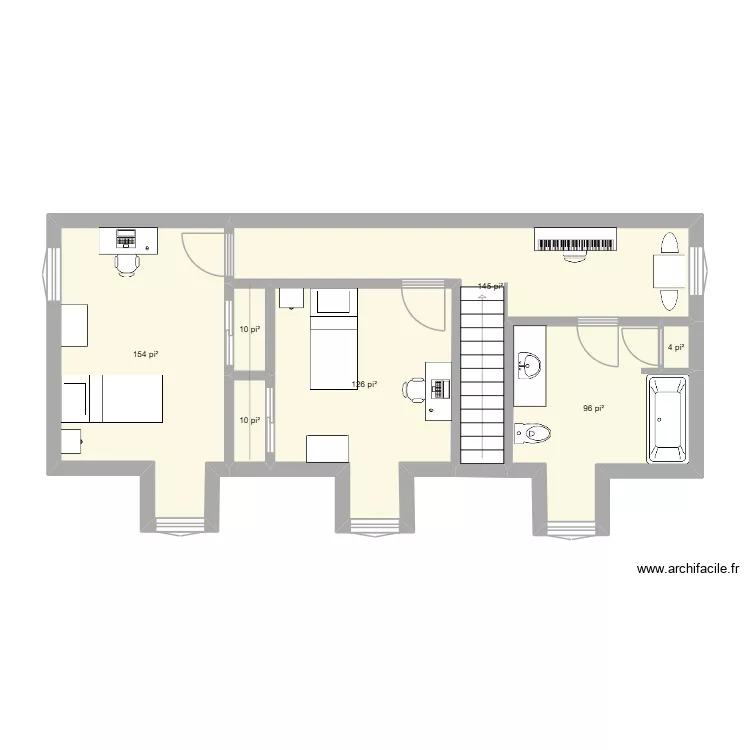 FG-44B. Plan de 7  et 51 m²