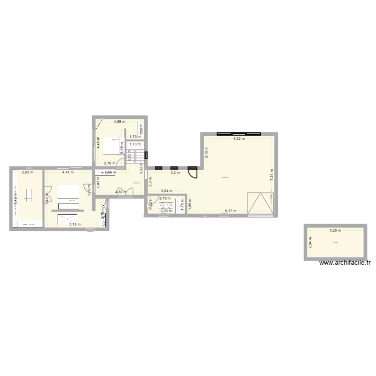 maison saint esprit version extension 1. Plan de 