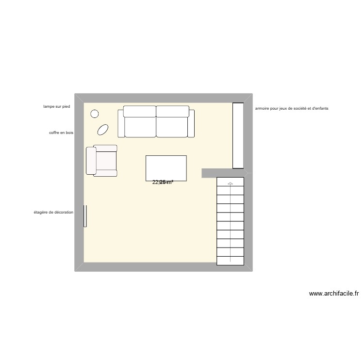 salon de r&eacute;ception. Plan de 0 pièce et 0 m2