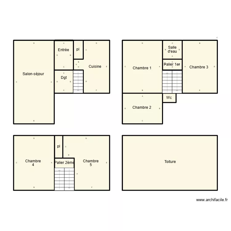 DOUARNENEZ BELOUD. Plan de 