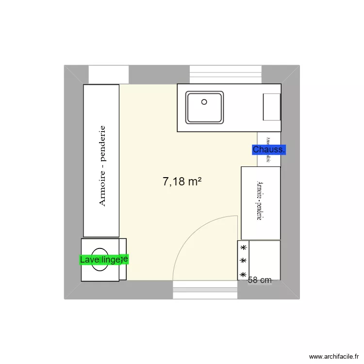 buanderie v1. Plan de buanderie v1. Plan de