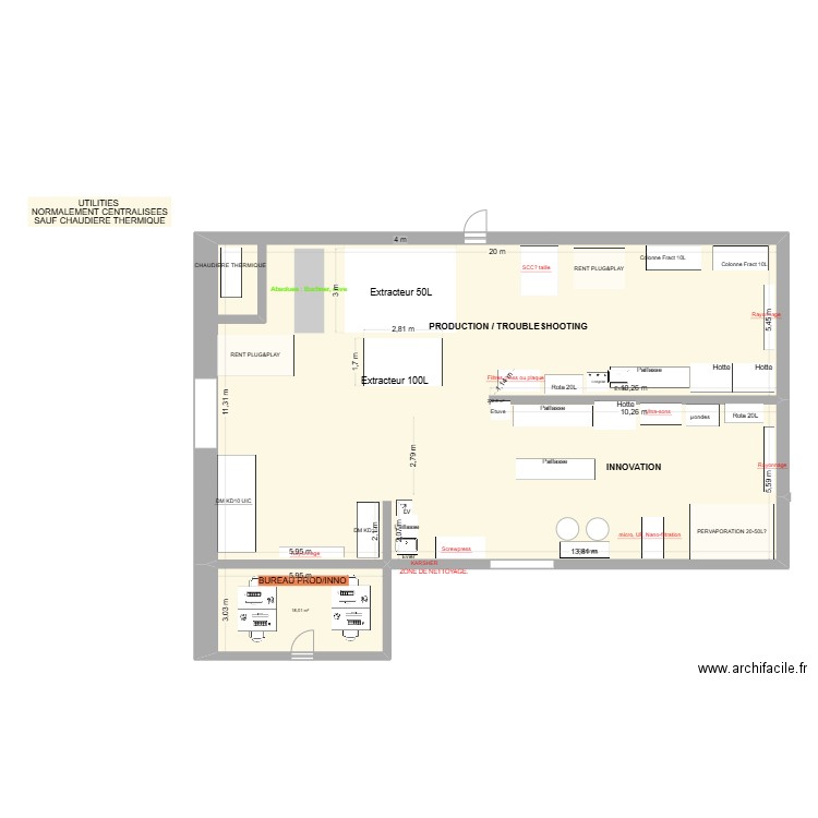 hall pilote ROSE DE MAI 09.09.2025. Plan de 2 pièces et 241 m2