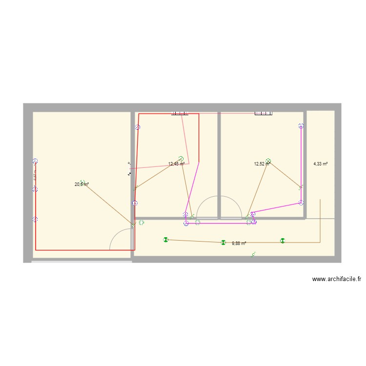 Combles Killian Ferques. Plan de 7 pièces et 186 m2