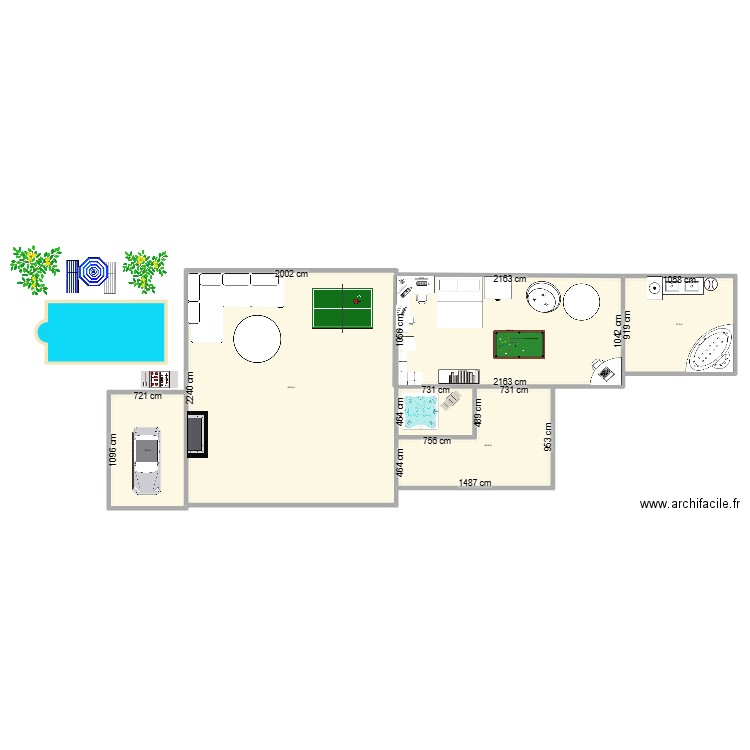 KING gaming70. Plan de 6 pièces et 990 m2