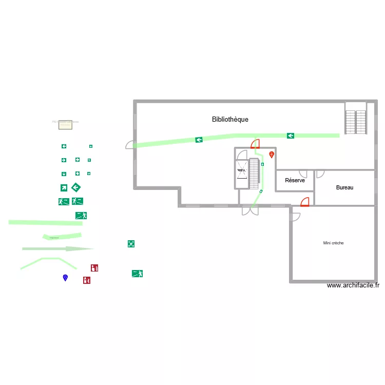 maison citoyenne rez de chauss&eacute;e 1. Plan de 8  et 379 m²