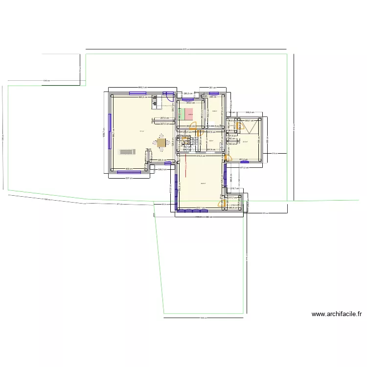 Plan RDC version mitoyen. Plan de 