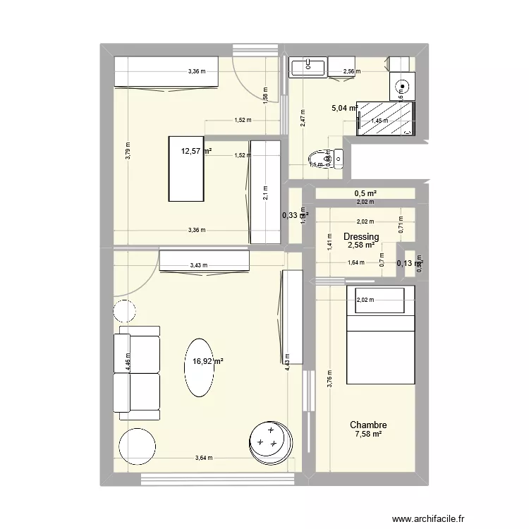BALLONS PMR. Plan de 8  et 46 m²