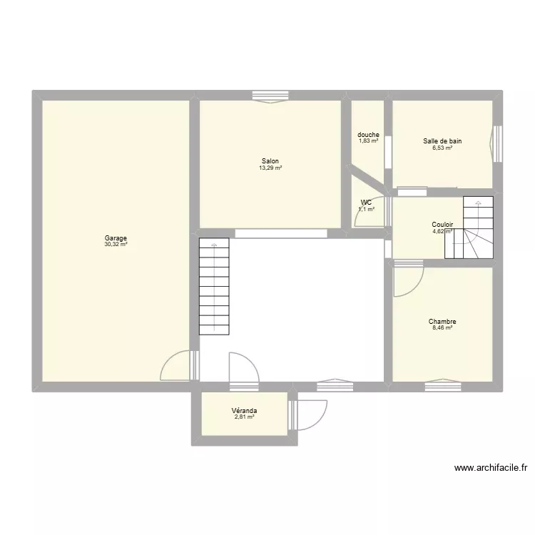 gite des 4 chemins. Plan de 8 Pièces et 69 m²