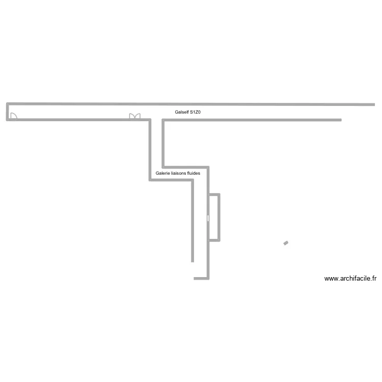 Galerie. Plan de 1  et 7 m²