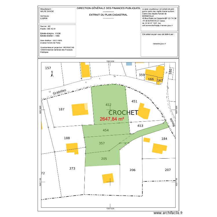projet Lugrin. Plan de 0 pièce et 0 m2