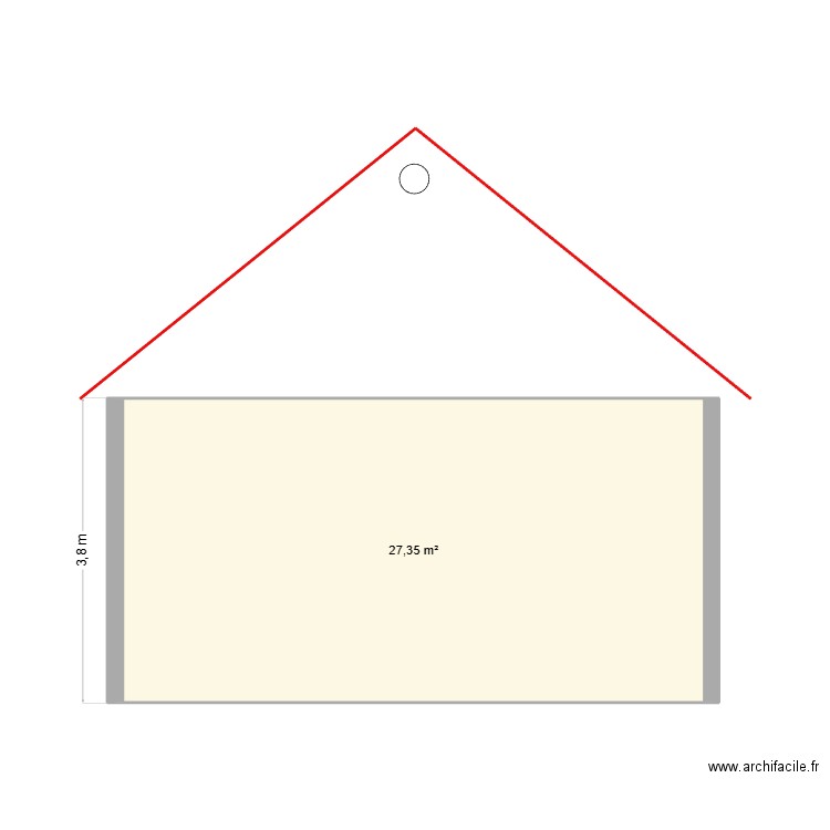 DP3. Plan de 1 pièce et 27 m2