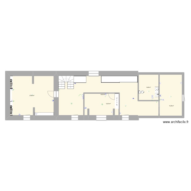 Etage La Lande cabinet de toilette. Plan de 0 pièce et 0 m2