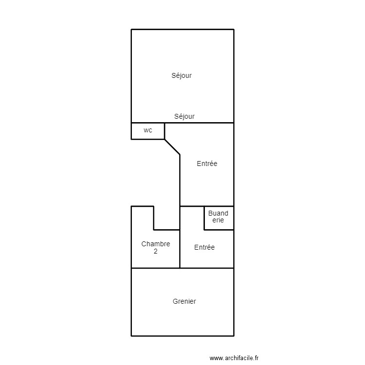 QUIMPER BERGUE. Plan de 7 pièces et 32 m2