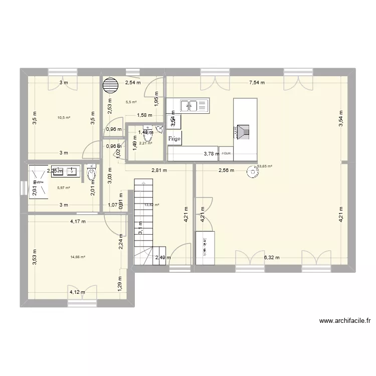 MAISON FRANCUEIL MODIF. Plan de 7  et 106 m²