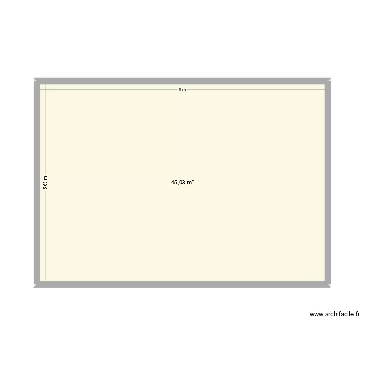 plan 1. Plan de 1  et 45 m²
