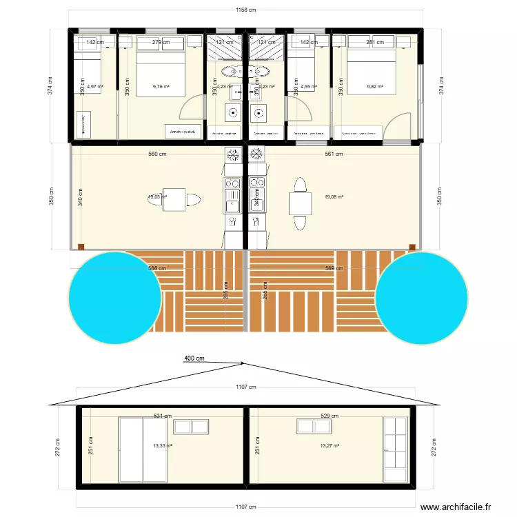 Popotte 21 dec 25. Plan de 10 pièces et 103 m² Popotte 21 dec 25. Plan de 10 pièces et 103 m²