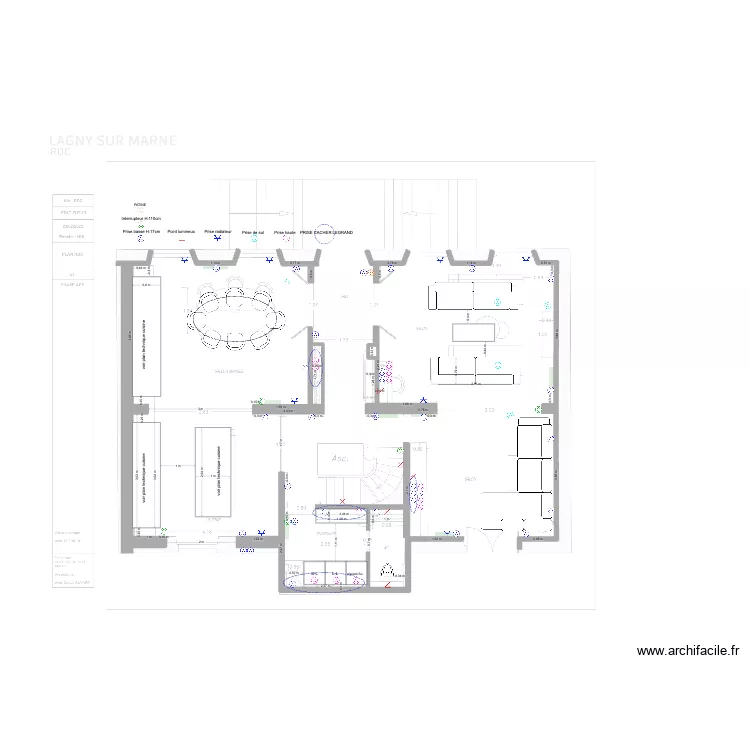 PRISE / INTER RDC. Plan de 