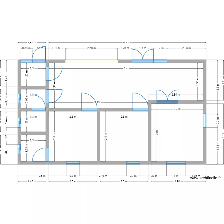 Projet BELOK Tati N°1 Plan. Plan de 8 Pièces et 45 m² Projet BELOK Tati N°1 Plan. Plan de 8 Pièces et 45 m²