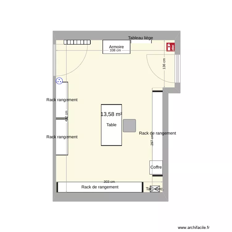 Arrière boutique. Plan de Arrière boutique. Plan de