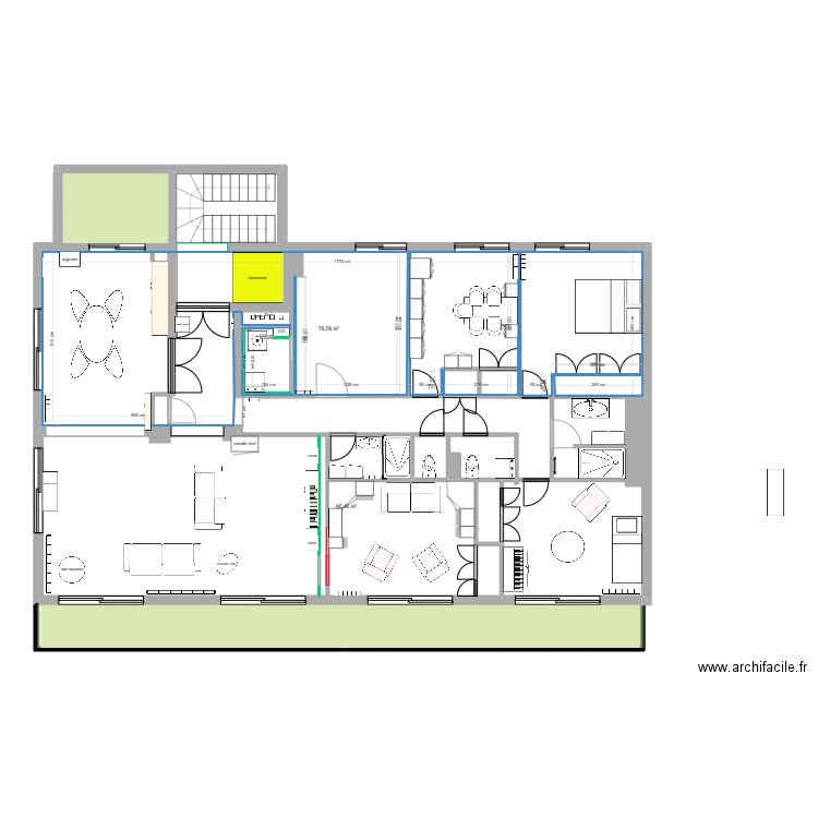 Appartement Enghien Mora variante 11 10. Plan de 6 pièces et 173 m2