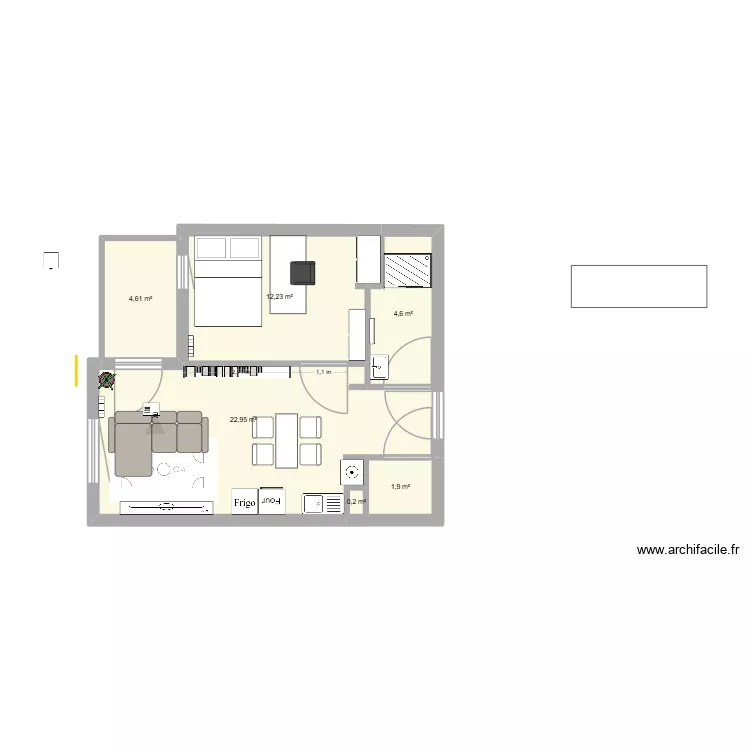 Appart. Plan de 6 et 46 m² Appart. Plan de 6 et 46 m²