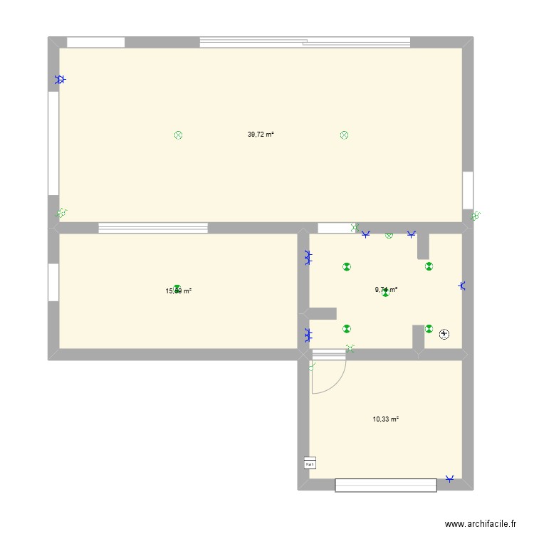 plan sdb garage. Plan de 4 pièces et 75 m2