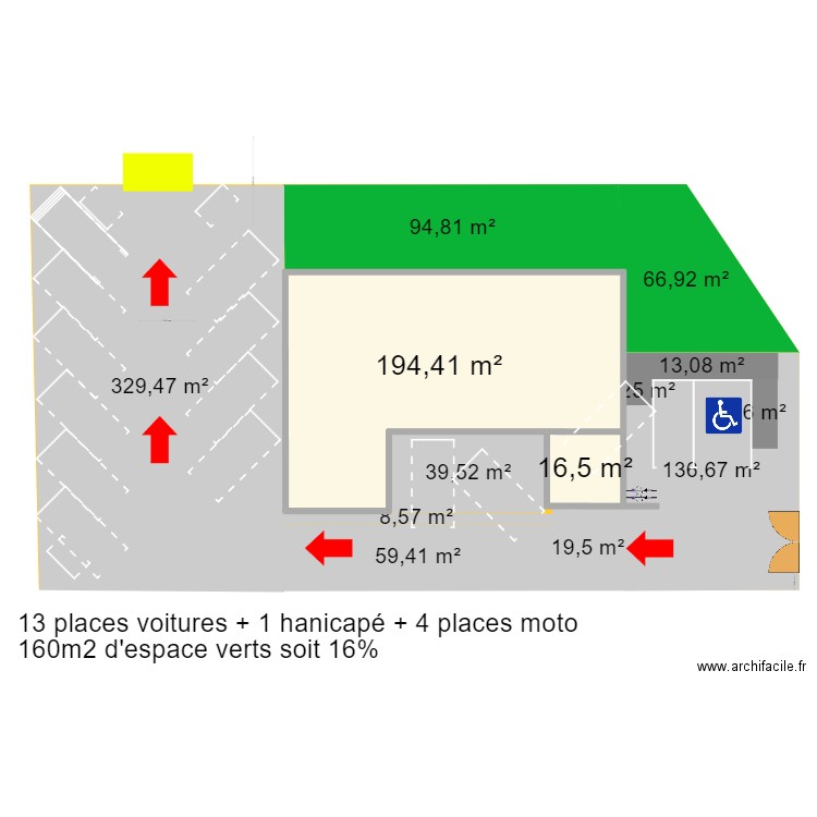 Projet cabinet kiné PRESENTATION V3 (13 places + 1). Plan de 0 pièce et 0 m2